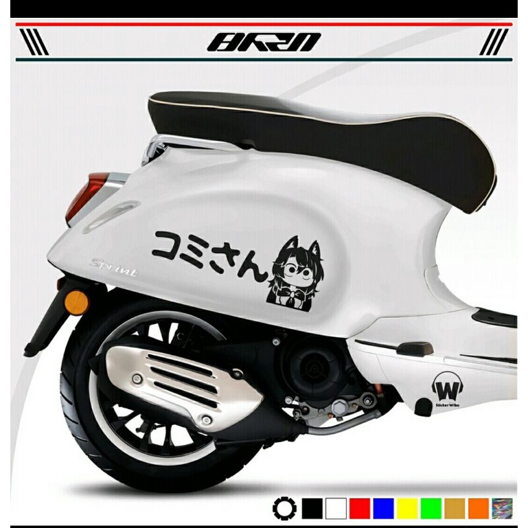stiker motor anime vespa beat primavera sprint piaggio scoopy semua motor