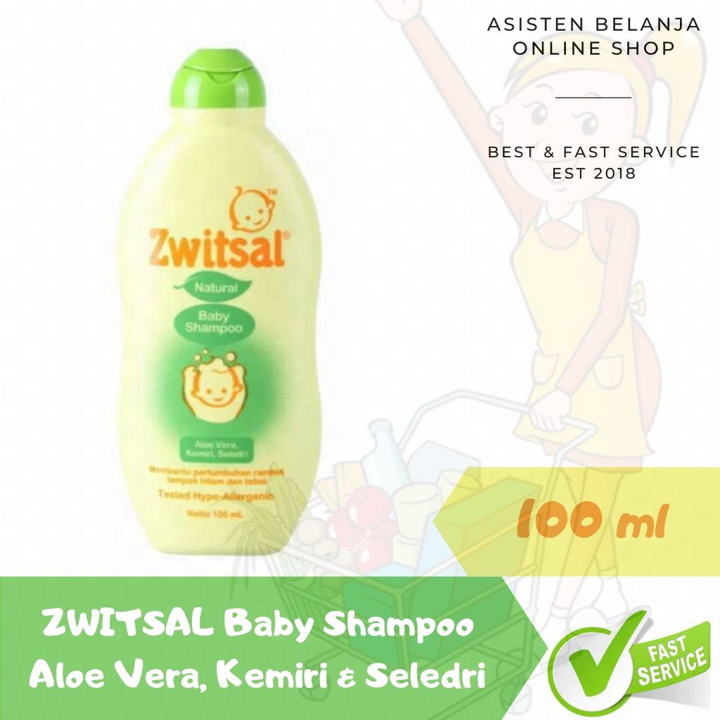 ZWITSAL Baby Shampoo Natural 100 ml Aloe Vera Kemiri Seledri 100ml