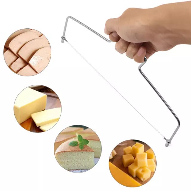 Pemotong Kue Adjustable Wire Cake Cutter Slicer Leveler / Pemotong Kue Slicer Cake bolu