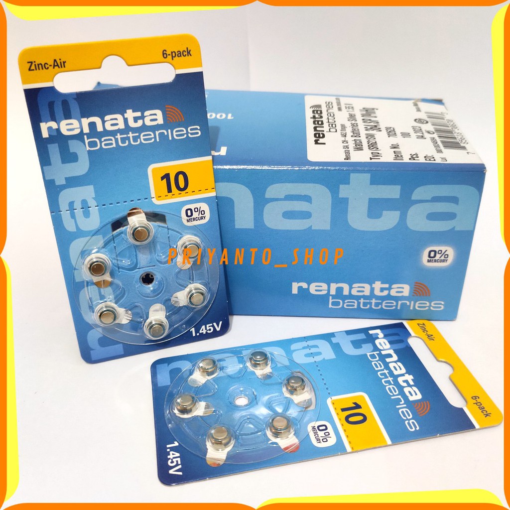 BATERAI RENATA ZA10 PR70 P10 AG13 BATTERY ALAT BANTU DENGAR ORIGINAL SWIS