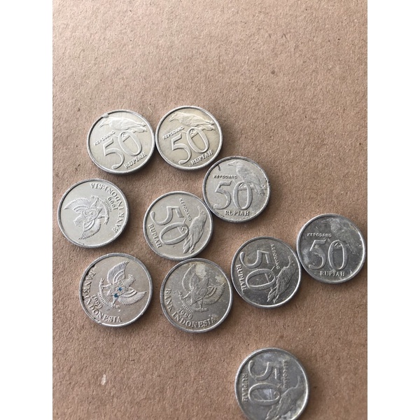 uang koin kuno 50 rupiah tahun 1999 kepodang
