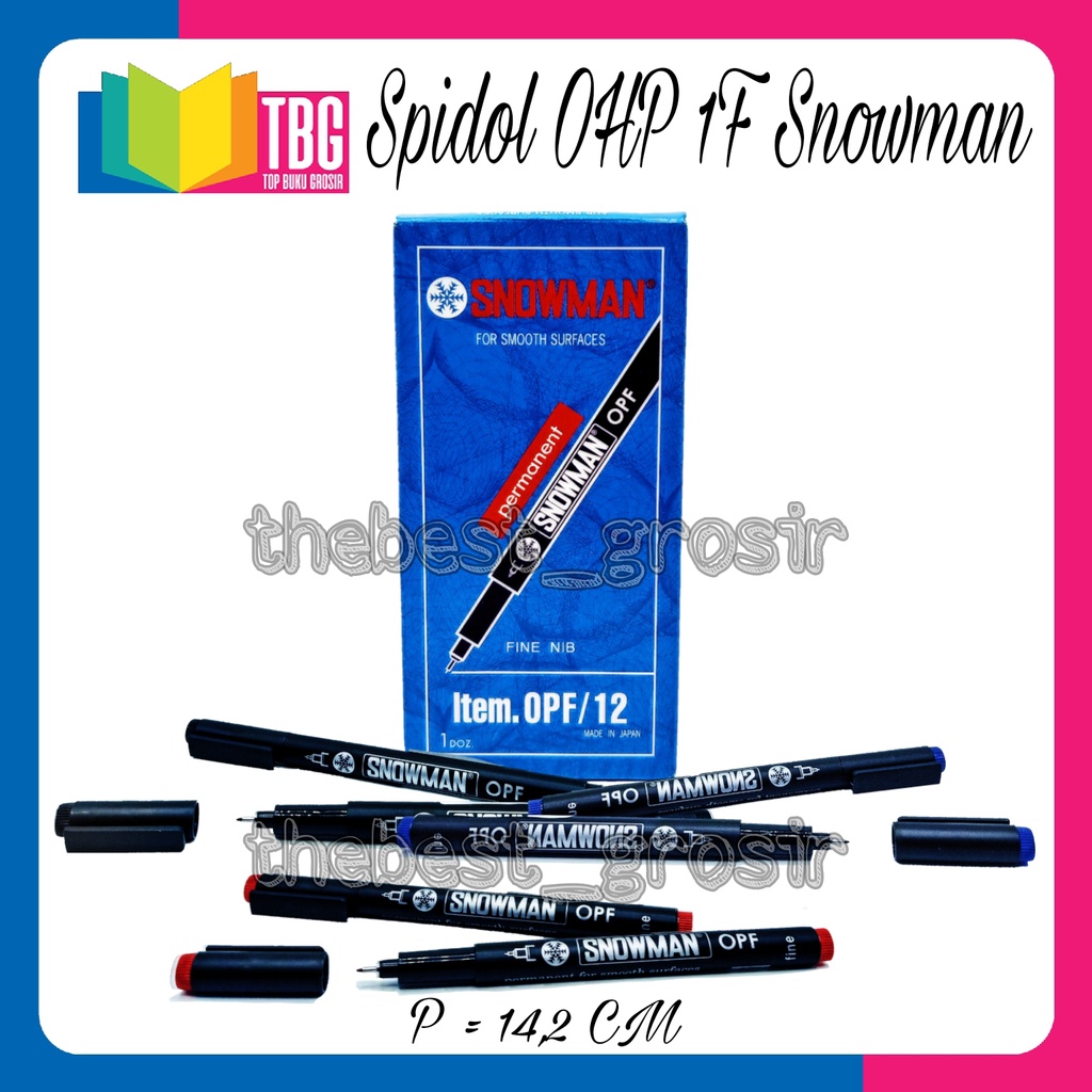 

1 PCS SPIDOL OHP 1F HITAM SNOWMAN / OPF DRAWING PEN MARKER / SPIDOL PERMANENT