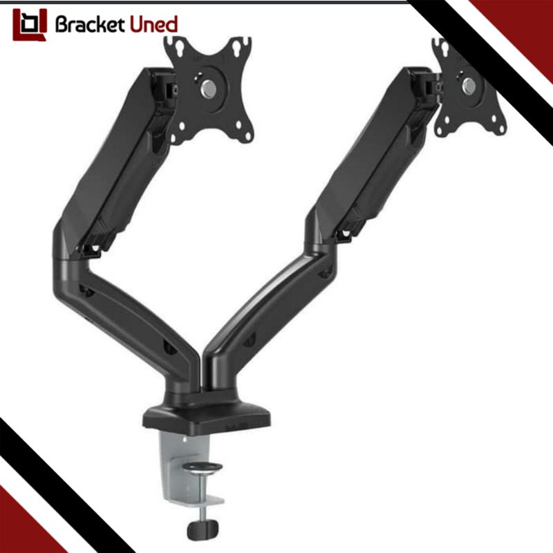 Bracket Dual Monitor Gas Spring Oximus ZD-P1128 Tilt Swivel Braket 2 Monitor