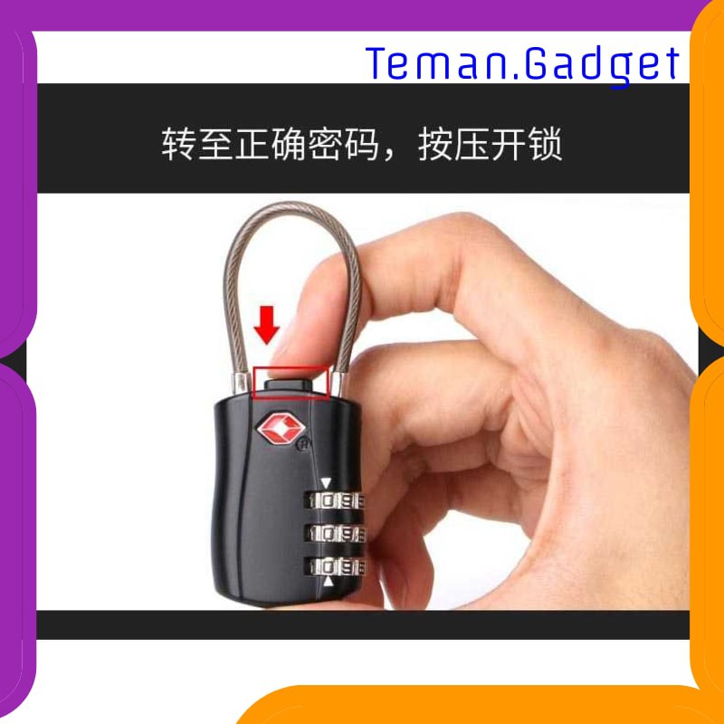 TG-DE193 TRAVELSKY Gembok Koper TSA Padlock Kode Angka 3 Digit - TSA07