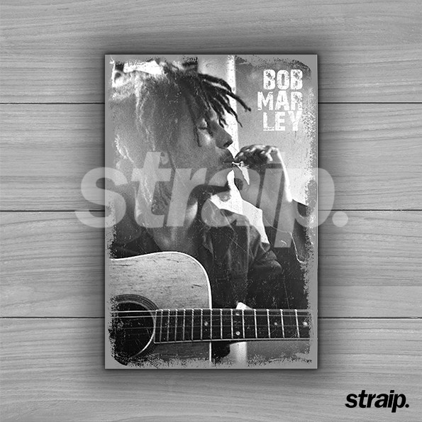 POSTER SIGN KAYU MUSIK - BOB MARLEY