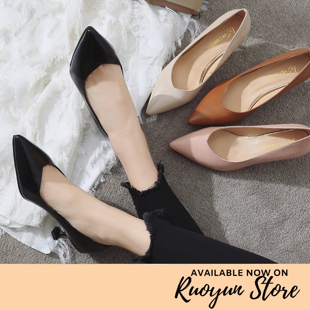 RYS - Ladylike Solo Sepatu Heels Wanita Fashion Casual / Kantor - Ori Import