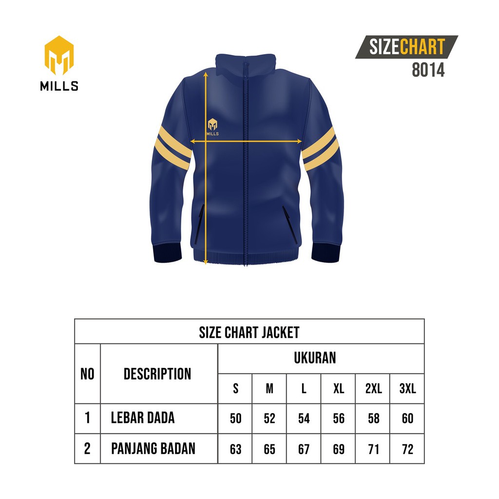 MILLS Jaket Olahraga Track Jacket Revenge 1.0 8014 Original