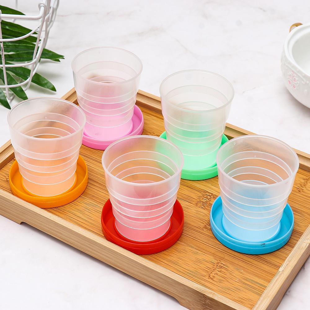 TOP Collapsible Plastic Cup Household Portable Sports &amp; Outdoors Mug Minum Lipat