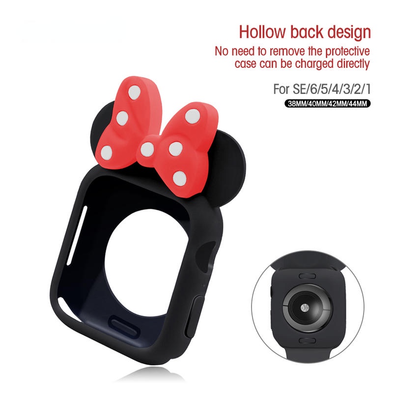 Case Pelindung Mini Bahan Silikon TPU Untuk iWatch Seri 6 4 3 2 1 5 40MM 44MM 38MM 42MM