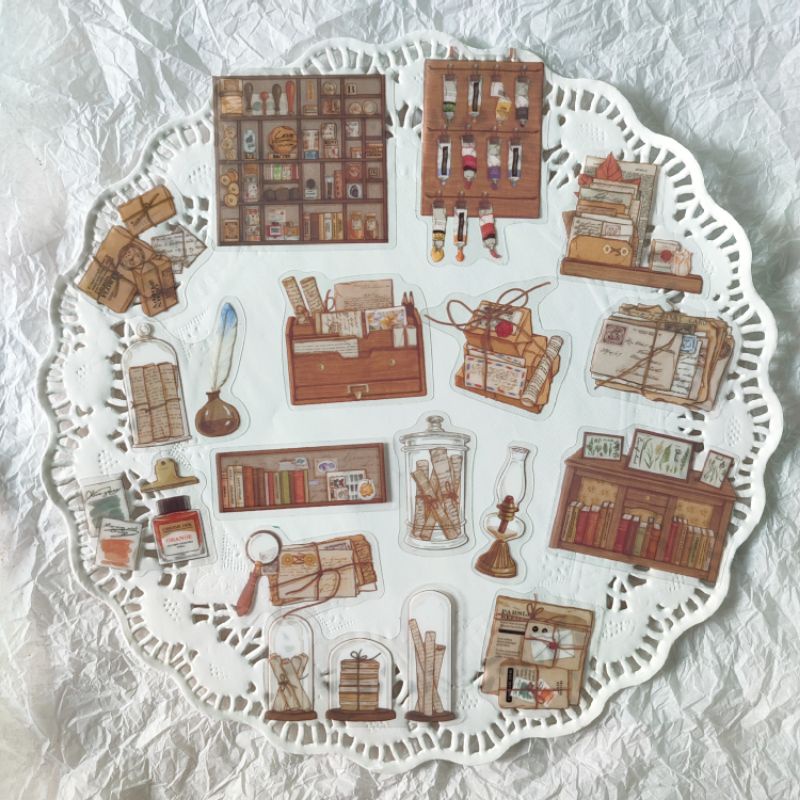 

STIKER DESK DECOR VINTAGE