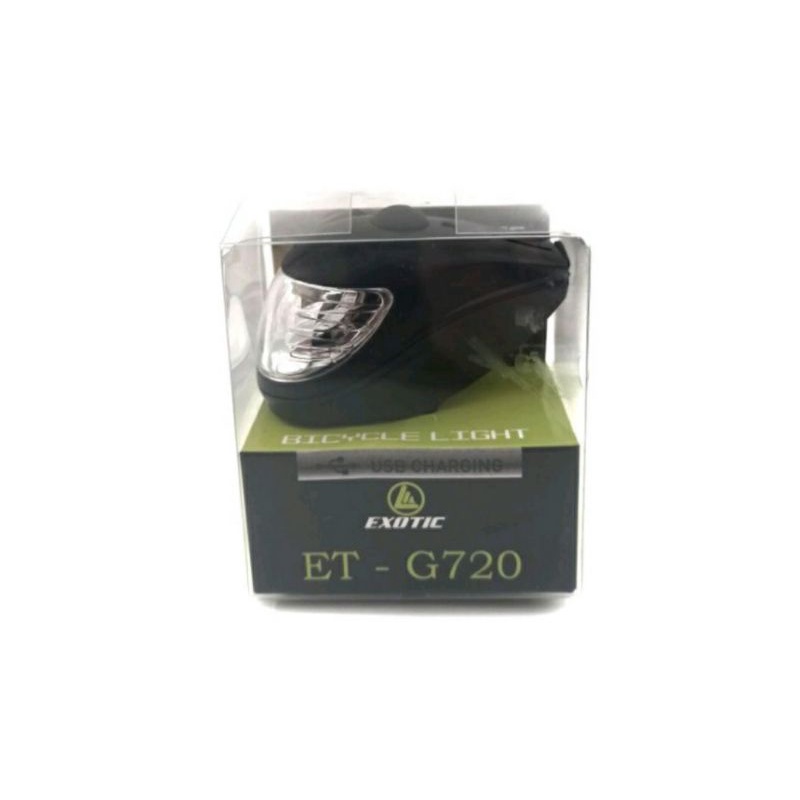 lampu sepeda depan LED recharge Exotic G720