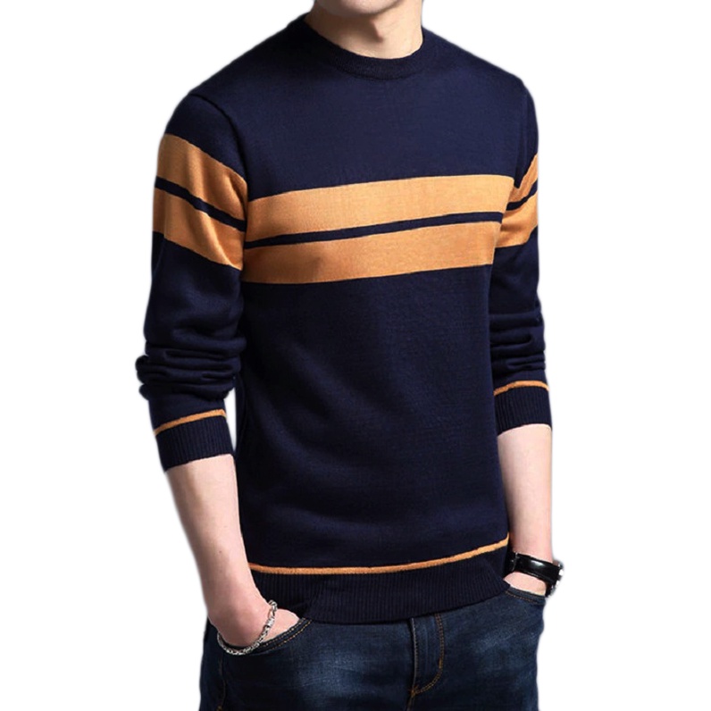 Sweater Rajut Pria / Baju Rajut Pria / Sweater Rajut Valdo Strip