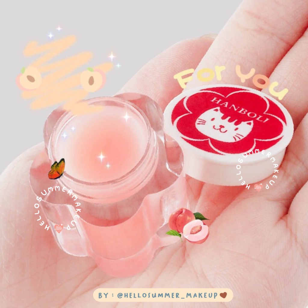 𝐋𝐈𝐏 𝐂𝐀𝐑𝐄 - Strawberry &amp; Peach Lip Mask Day Night Melembabkan Mencerahkan Bibir Masket Bibir Pot