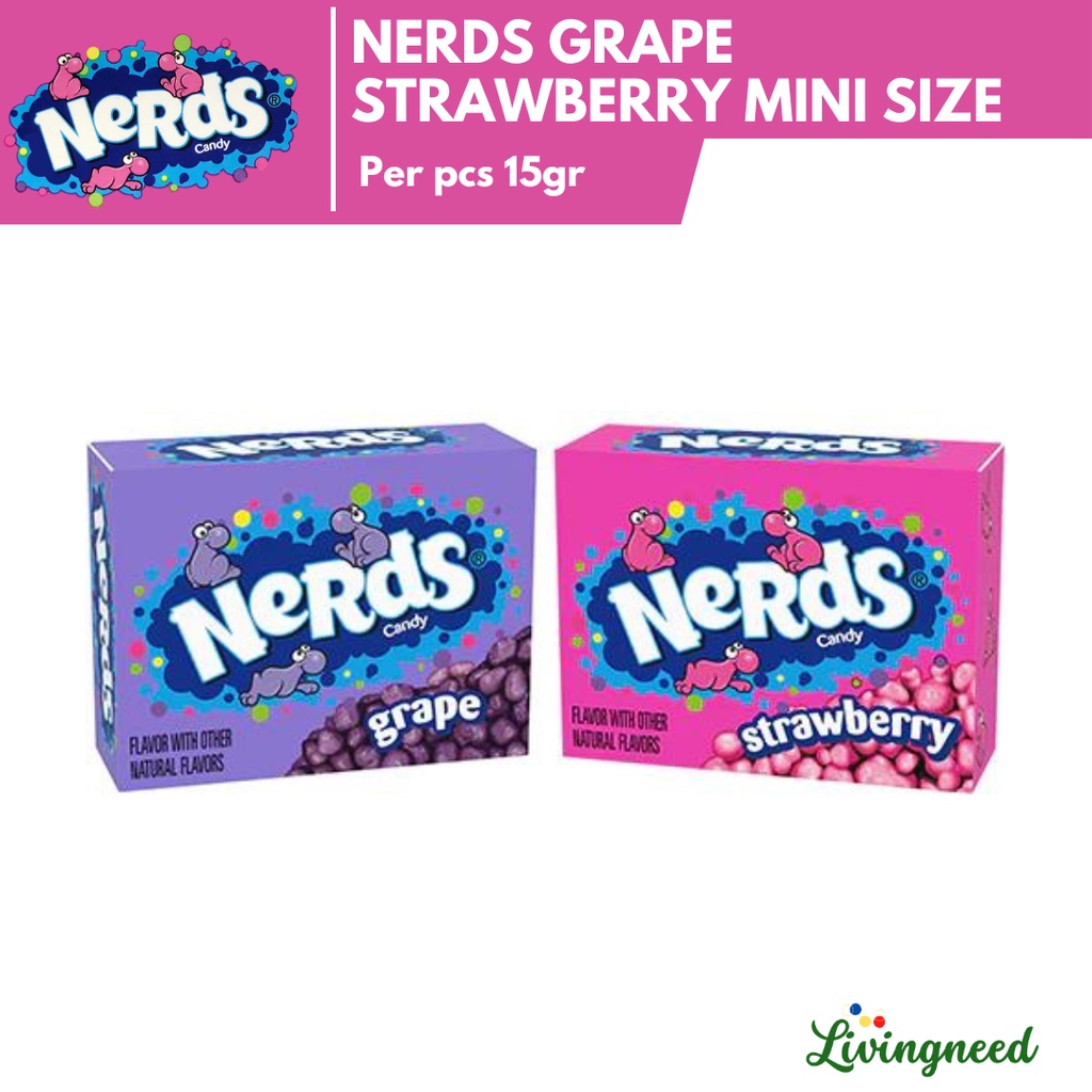 

NERDS CANDY GRAPE STRAWBERRY PERMEN IMPORT MINI SIZE 15GR