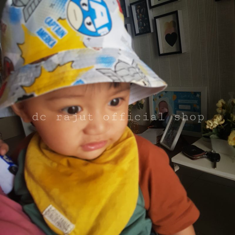 bucket hat anak , topi anak tali