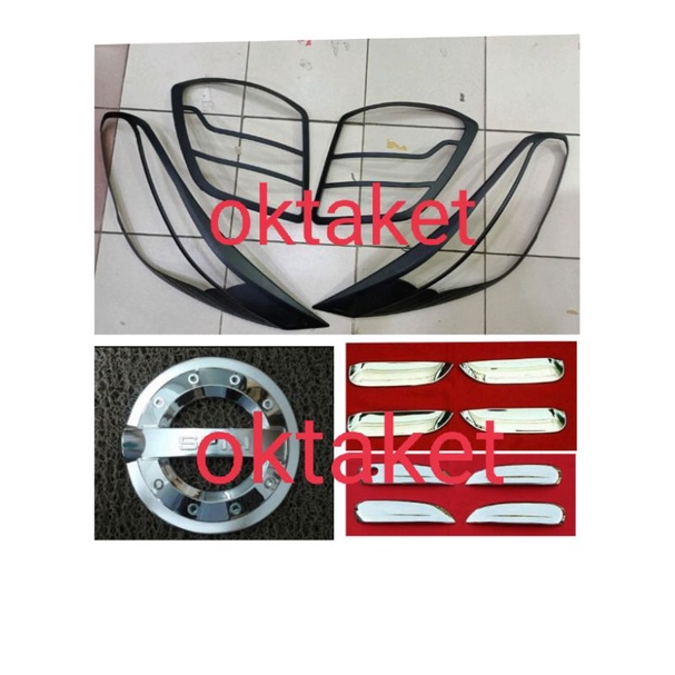 paket lengkap Chevrolet Spin hitam paket garnish depan belakang outer handle tank cover