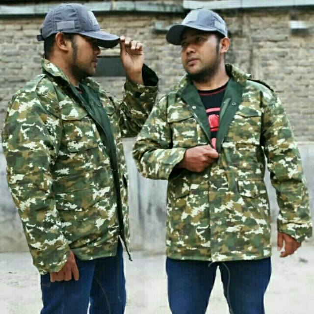 Jaket parka loreng bolak balik/jaket loreng pria/jaket bb loreng