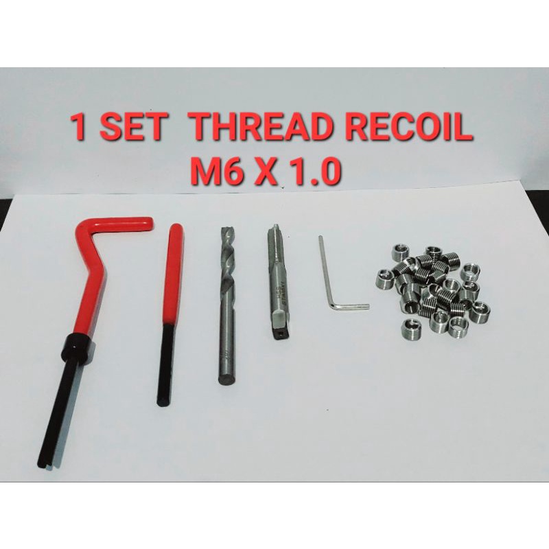 Thread Recoil set / 1set Recoil M6 X 1.0  Untuk Kunci baut 10