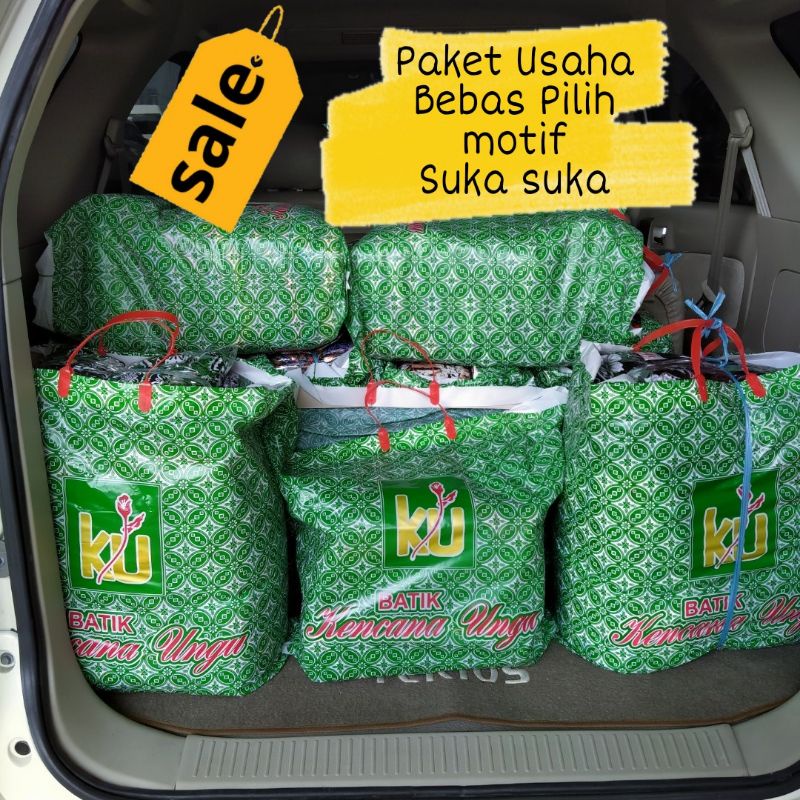 Paket Usaha Daster Kencana Ungu bebas pilih motif Asli Original Label Biru hijau merah prabu hitam c