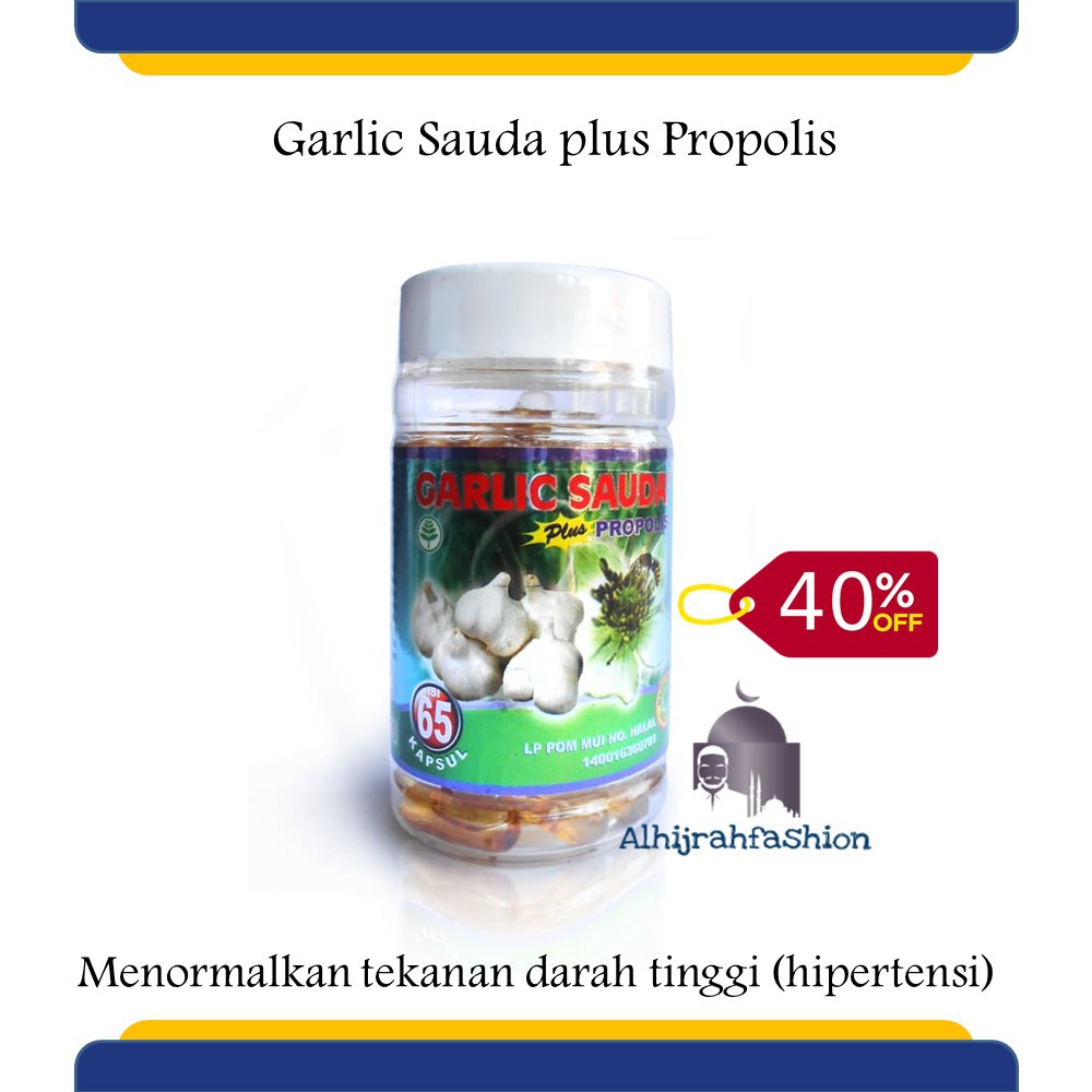 

Kapsul Garlic Sauda Plus Propolis Herbal Darah Tinggi