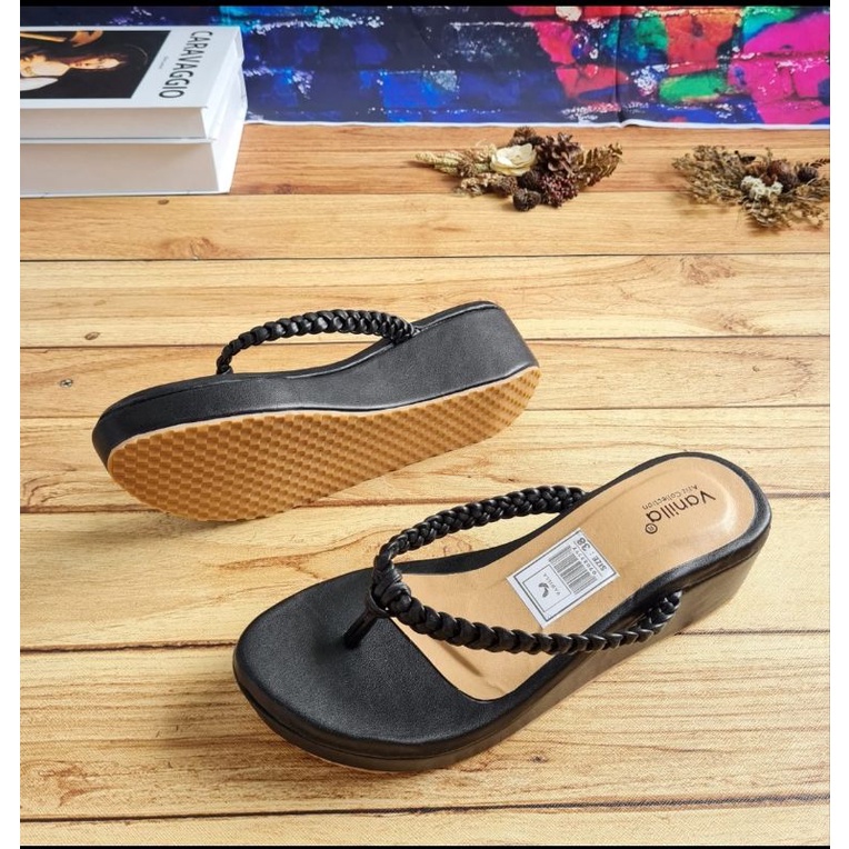 ABBUSHOES PH 14 wedges kepang jepit sol karet asmiranda 5cm