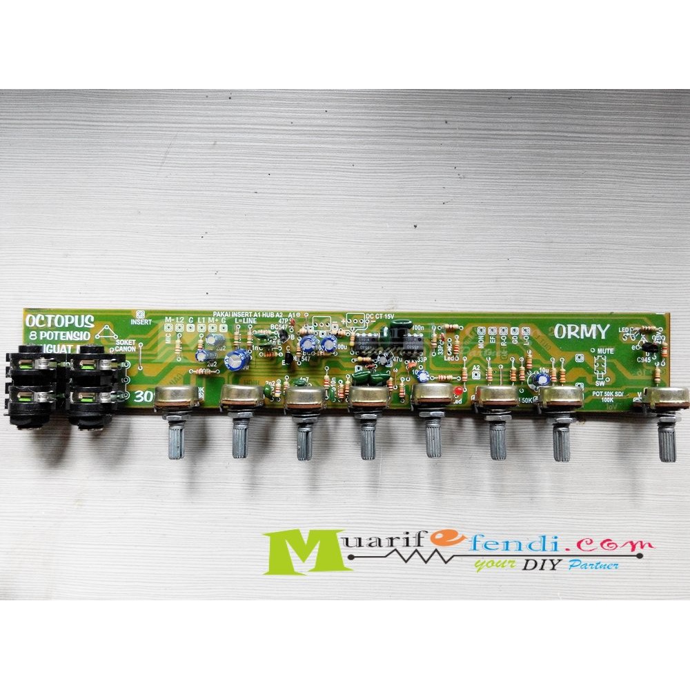 KIT mixer penguat mic 8 potensio OCTOPUS ORMY 302
