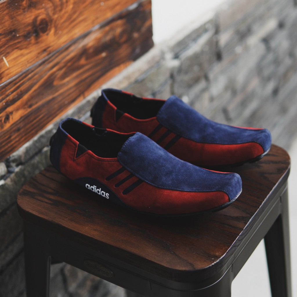 MS Shop - Sepatu Pria Adidas Moccasin Neymar Slop Suede Kasual Selop Simple Santai Kerja Murah