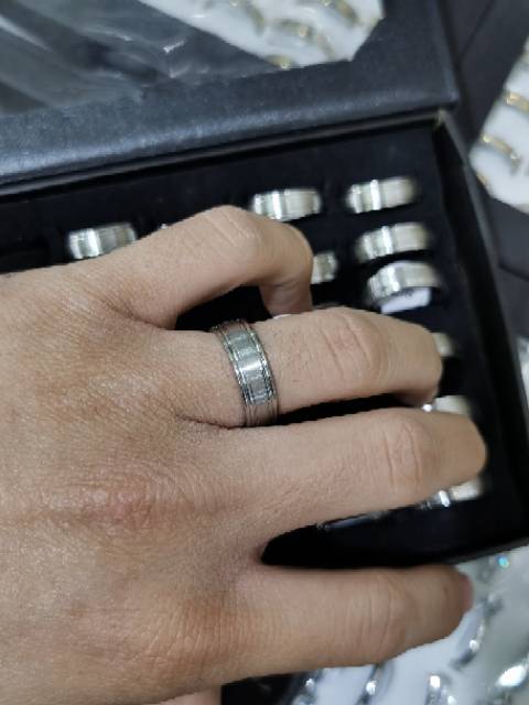 [BEST SELLER] CINCIN TITANIUM MOTIF GARIS ISI 36 PCS