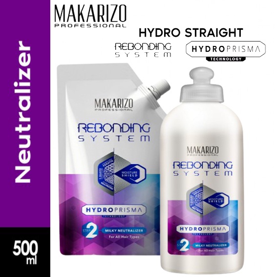 ★ BB ★ Makarizo Professional Rebonding System HydroPrisma Straightening Cream - Pouch 500ml - Jar 500ml - Step 1 - Step 2