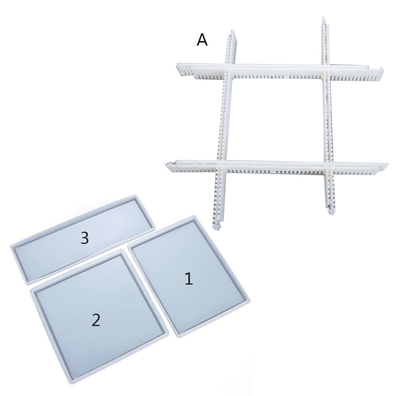 SIY  Silicone Resin Tray Mold Epoxy Resin Casting Mold for DIY Vanity Tray Jewelry Tray Serving Board and Serving Tray Mold