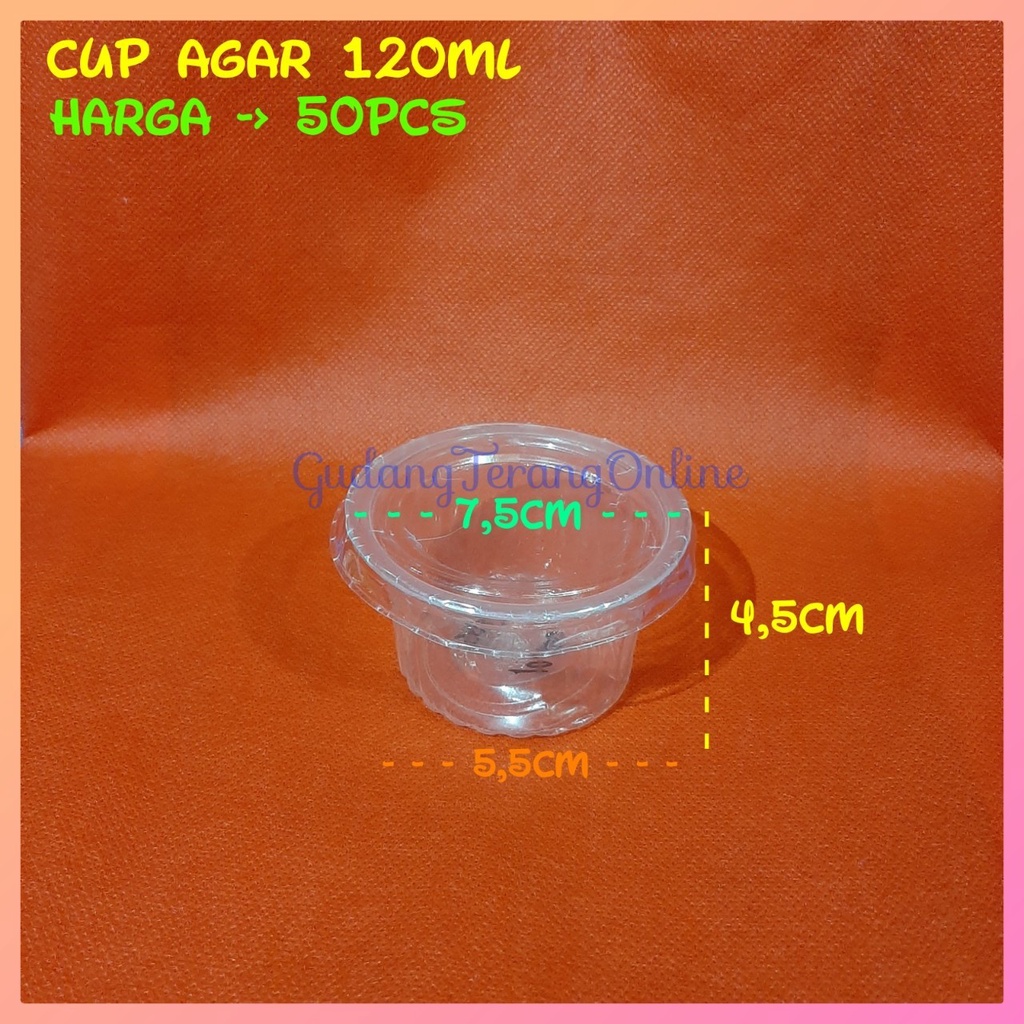 Cup agar 120ml / cup agar / cup jelly / cup plastik /  cup pudding  / cup sekali pakai