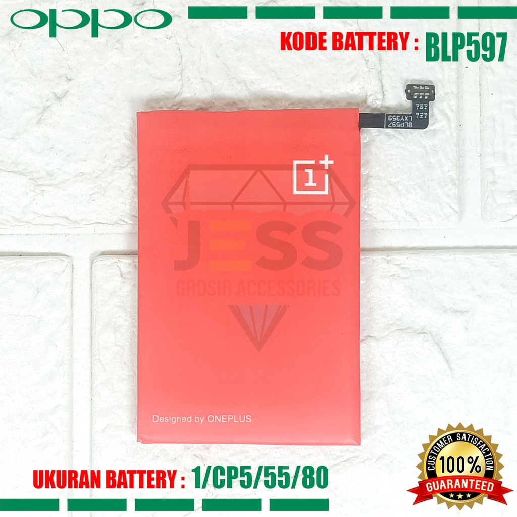 Baterai Battery Original OnePlus BLP597 BLP-597 For Tipe Hp One Plus 2 , 1+ Two , A2001 , A2003 , A2005