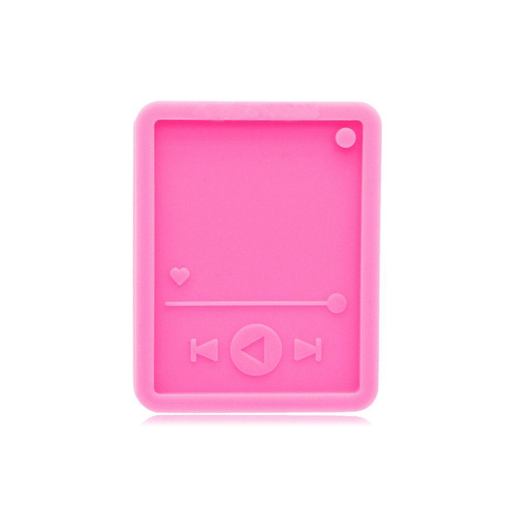 R-flower Resin Player Cetakan MP3 Permen Coklat Kue Tools Resin Kerajinan Alat Membuat Perhiasan