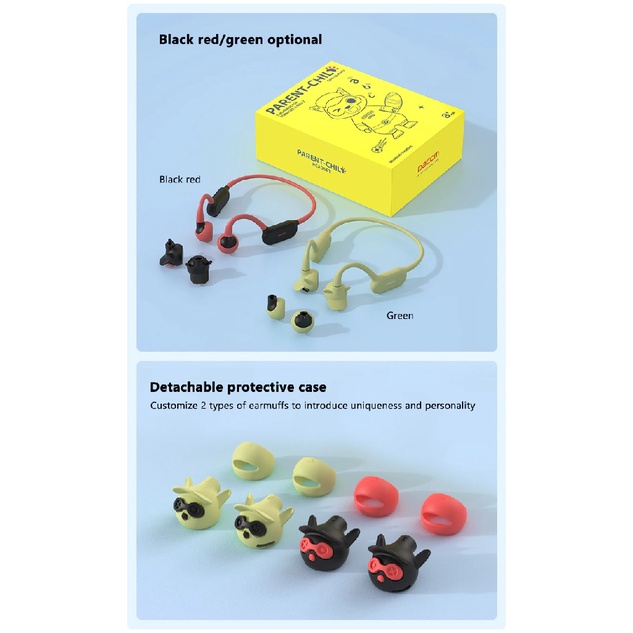 DACOM GEMINI G150 2-in-1 Bone Air Conduction Bluetooth Earphone IP66 - Earphone untuk Anak-anak maupun Dewasa