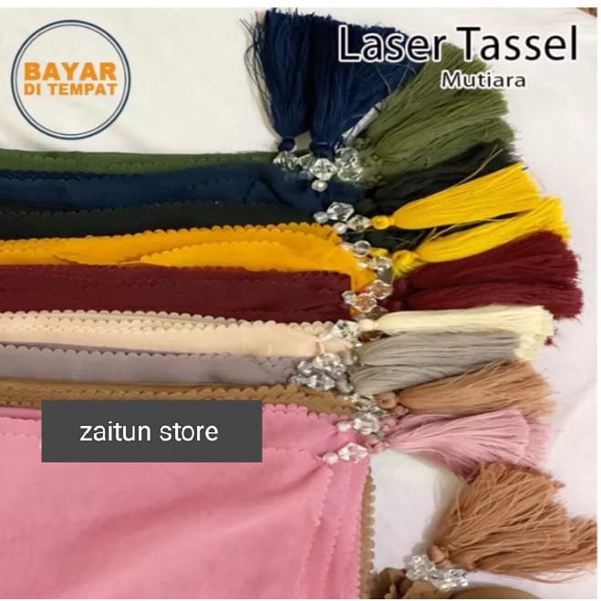 Hijab/jilbab Segi empat Laser Mutiara Tassel Pom-Pom / Jilbab Segiempat Laser Polos Pompom Tassel Mutiara / Kerudung Segi4 Bella Polos Bella Laser Polos tassel Mutiara Motif Terbaru Best Seller Produk Terbaik Murah Model Terbaru Kekinian Modern WARNA