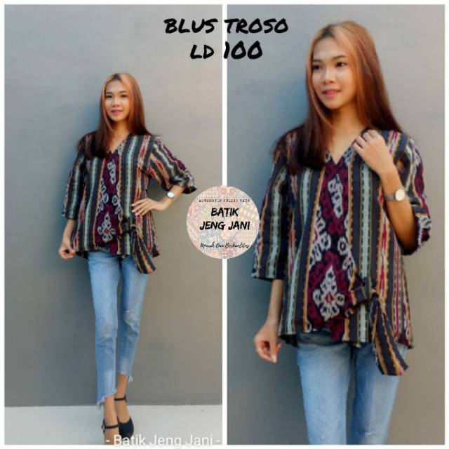Blouse Tenun Lurik Troso Asli Jepara