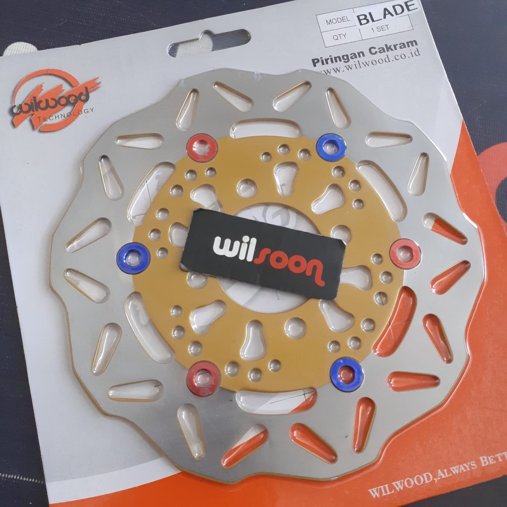 Piringan Cakram Depan Variasi / Front Disc Honda Revo Absolute / Blade Wilwood Model Pluting
