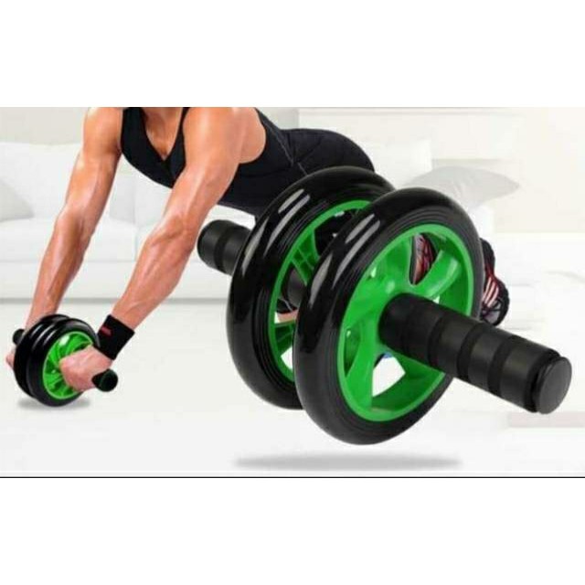 SERBADA AB Wheel Double Roller Galery Sport Alat Gym Sit Up dan Push Up