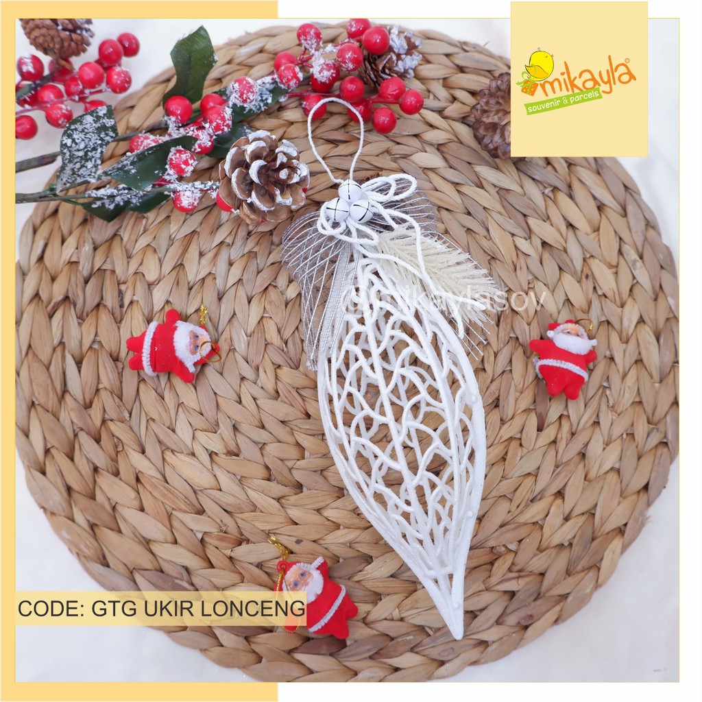 DEKORASI NATAL/GTG UKIR LONCENG/AKSESORIS NATAL/ HIASAN NATAL MURAH/ GROSIR HIASAN NATAL