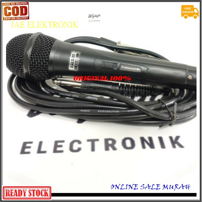 G493 MIC KARAOKE EALSEM ORIGINAL G493 MICROPHONE KABEL DYNAMIC CABLE MIK vocal vokal profesional pro mikrophone musik music audio sistem sound system panggung dj studio  Tidak pakai baterai langsung colok aja  BISA DIGUNAKAN KE SEGALA ALAT AUDIO  Bahan AB