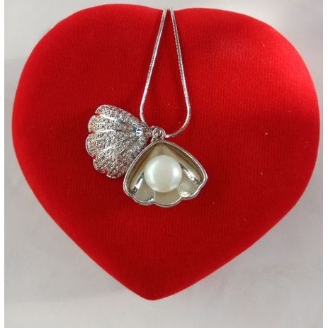 Kalung Liontin kerang mutiara asli lombok