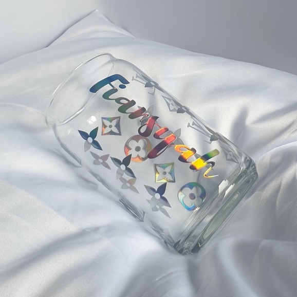 Personalized Custom Aesthetic Glass Can Iced Coffee | Gelas Aesthetic bentuk Kaleng Bir Korea Libbey