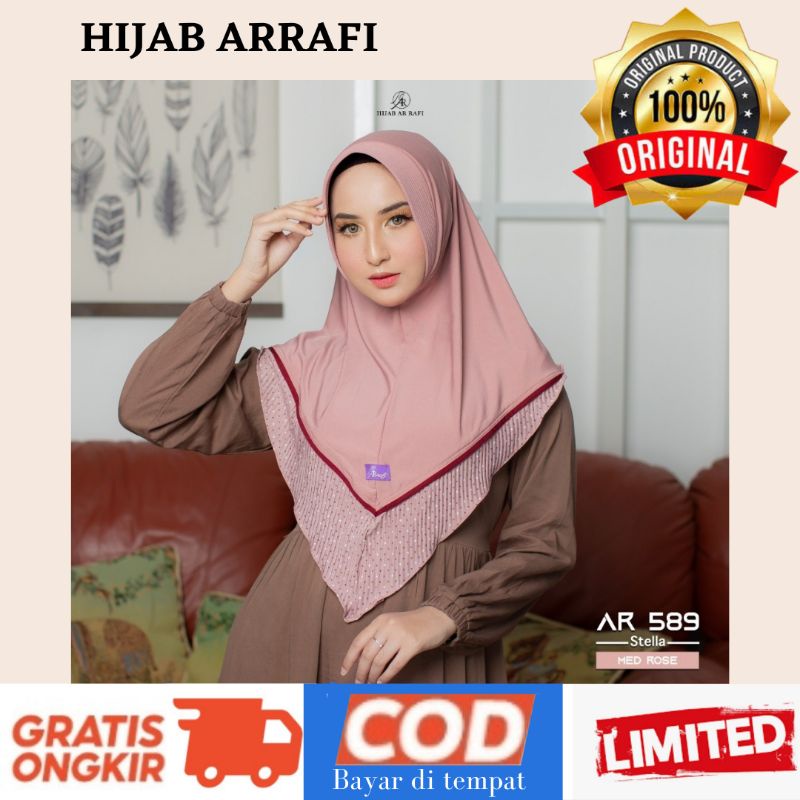 Terbaru》Hijab 》Bergo》kerudung instant》Bergo plisket》Jilbab》AR 589 Ori By Hijab Arrafi