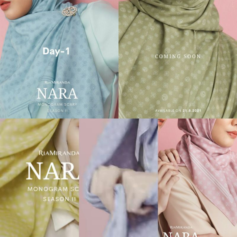 Nara monogram scarf Ria Miranda