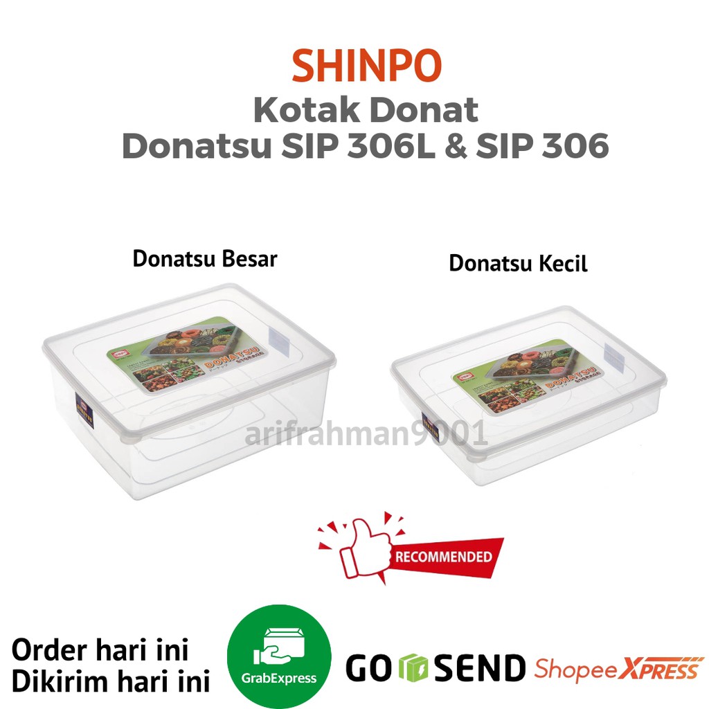 SHINPO - SIP 306-306L / Tempat Penyimpanan Makanan Donat Donatsu kecil dan Besar