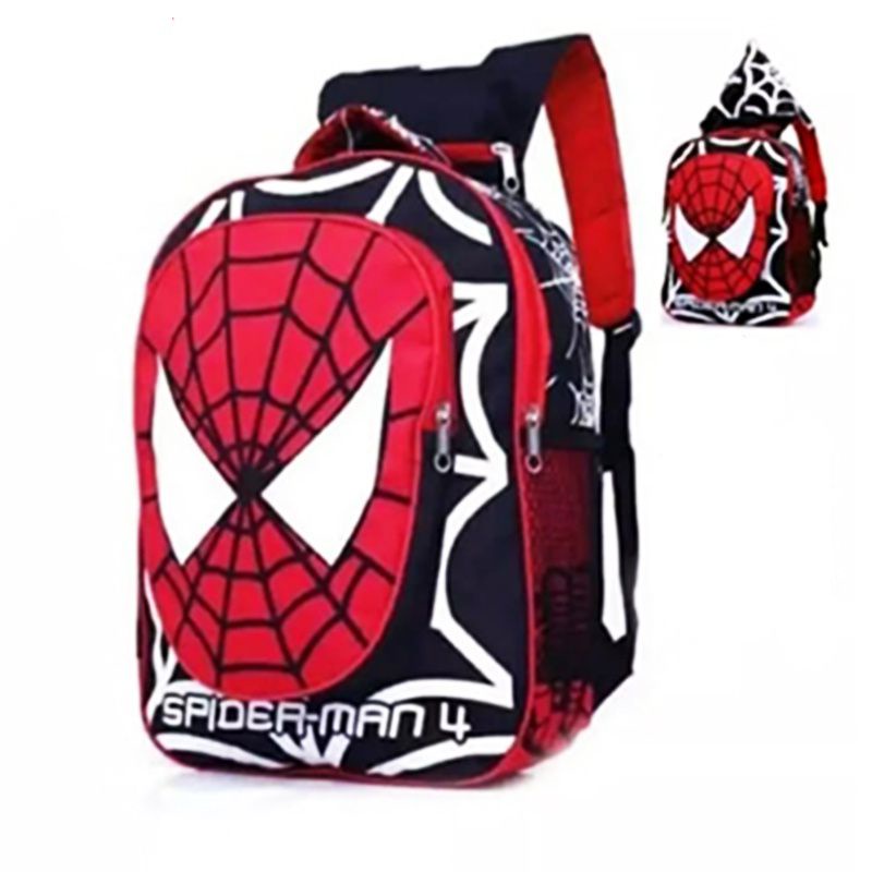 Tas Anak Ransel Sekolah Spiderman Tutup Backpack tas sekolah Tas lucu