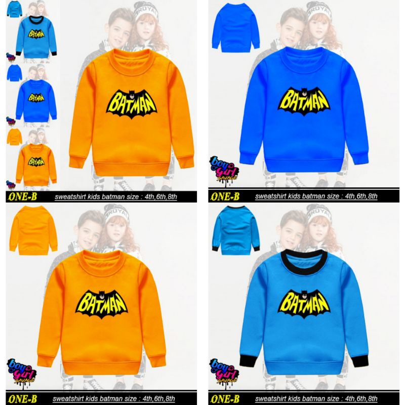 Sweatshirt Anak Panjang One B Kids Motif Garfield & Batman