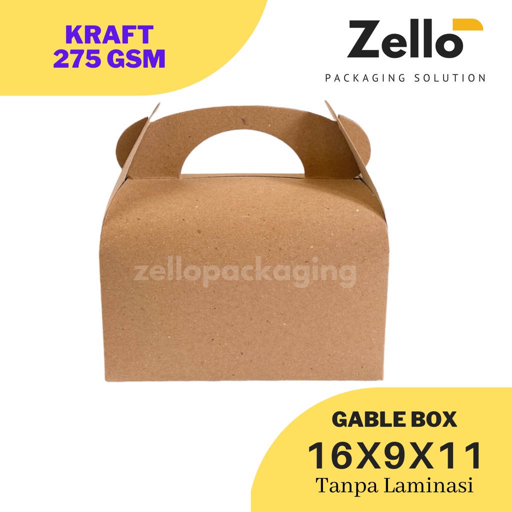 

Gable Box Kotak Fried Chicken Snack Kue Tart Souvenir Hampers Kraft 16x9x11