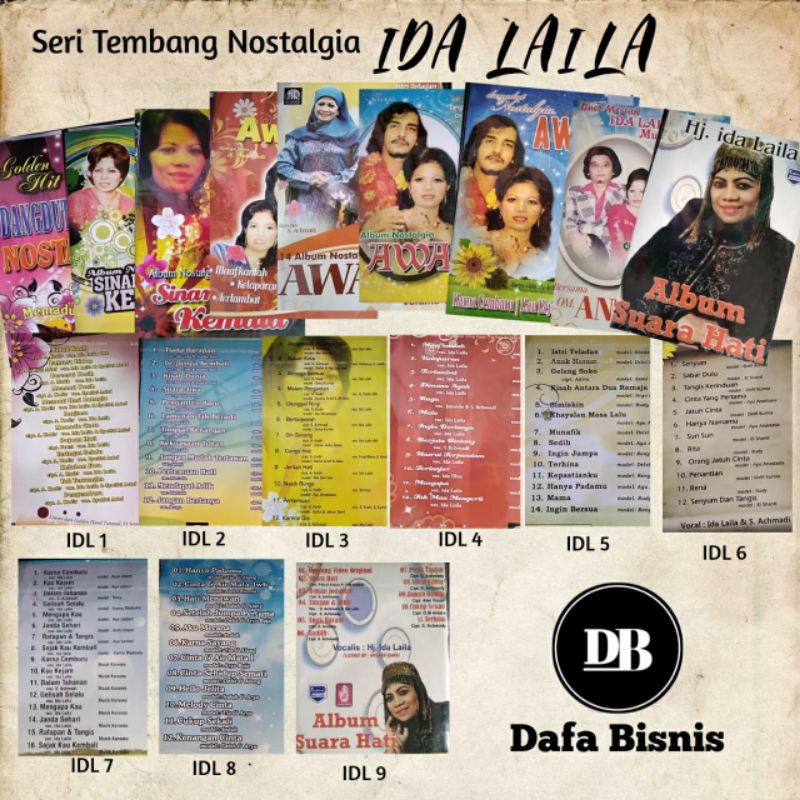 KASET VCD ORIGINAL IDA LAILA AWARA SINAR KEMALA / DAFABISNIS