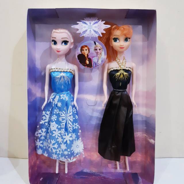 Mainan Set Boneka Elsa &amp; Anna Isi 2 Pcs - Action Figure Frozen Anak